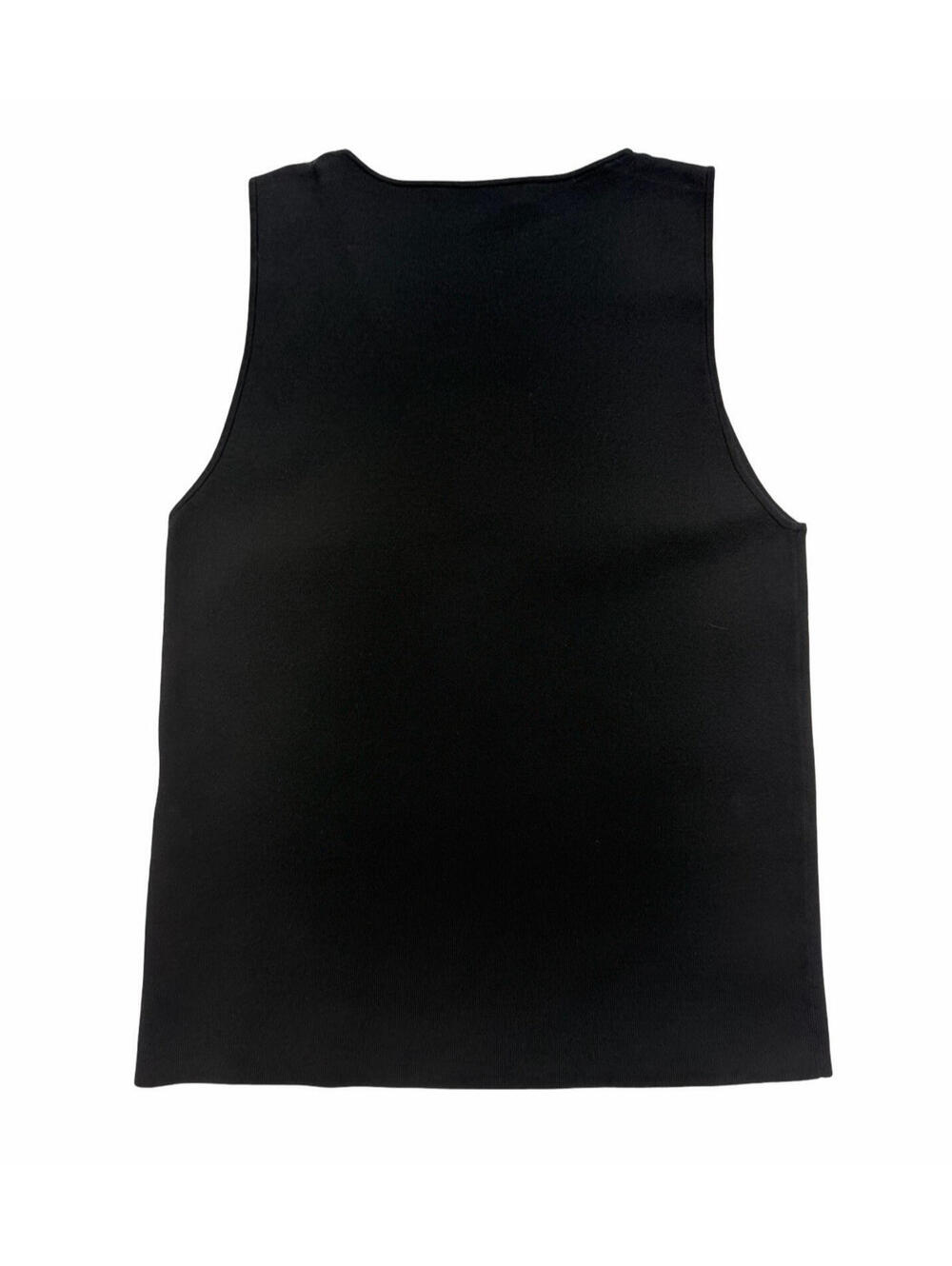 Judith & Charles Silk Cotton V-Neck Shell Black Size L - Picture 2 of 4